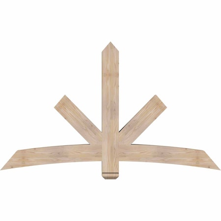 Ekena Millwork Alberta Smooth Timber Gable Bracket, Douglas Fir, 60"W x 35"H x 5 1/2"D x 5 1/2"F, 14/12 Pitch GBW060X35X0606ALB00SDF